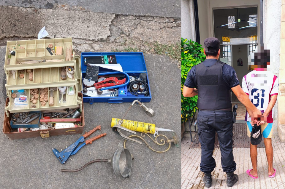 Detuvieron a un joven por robar herramientas tras saltar un tapial | Policiales