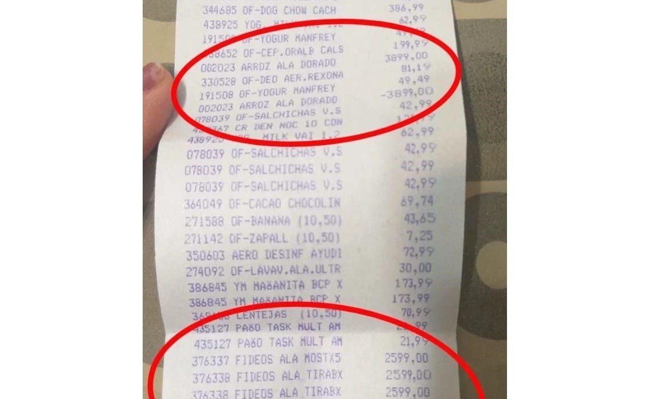 Un supermercado cobra el arroz a 3.899 y los fideos a 2.599 pesos "para no vender" | Noticias