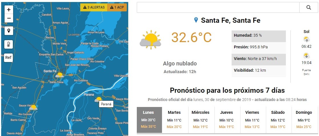 Alerta meteorológico por tormentas fuertes para este lunes | Información General