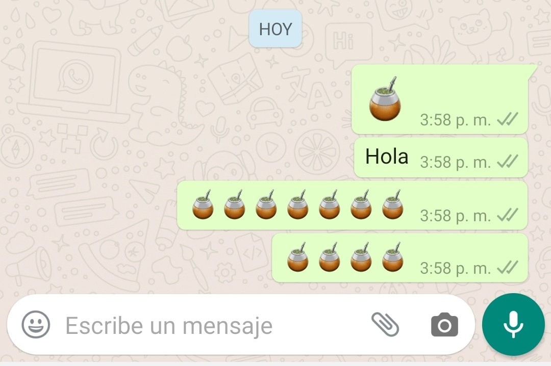 Al fin: Ya está disponible el emoji del mate en WhatsApp para Android | Redes