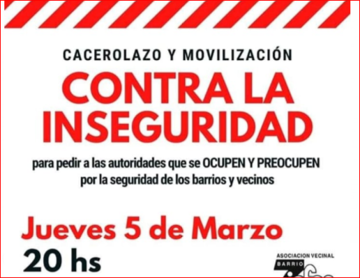 Inseguridad: Tres cacerolazos simultáneos en la ciudad | Noticias