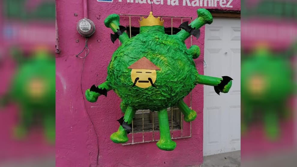 Convirtieron al coronavirus en piñata: "Tratamos de ver el lado amable de las cosas" | Redes