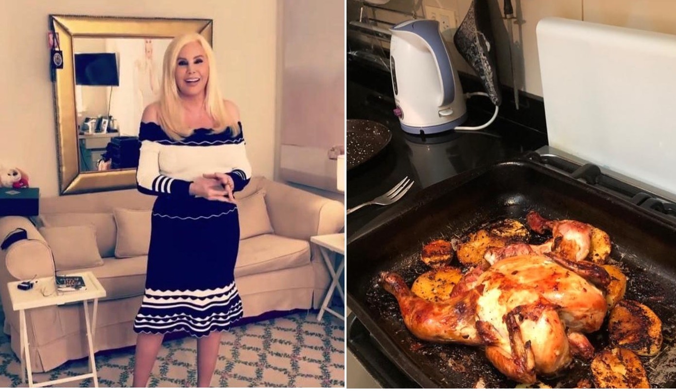 En plena cuarentena, Susana Giménez cocinó su primer pollo al horno | Espectaculos