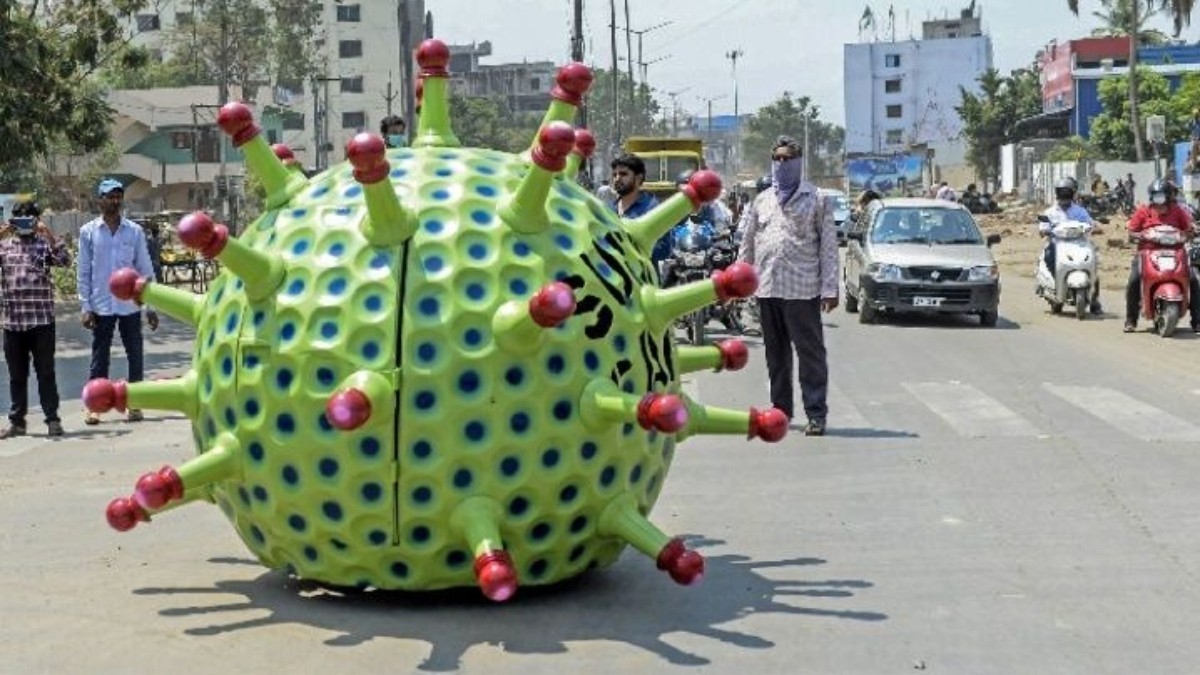 Video: el "corona-móvil", el auto inspirado en el covid-19 | Redes