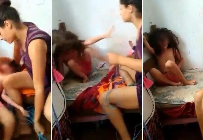 Video: una mujer torturó con un cable a su hija de 7 años | Redes