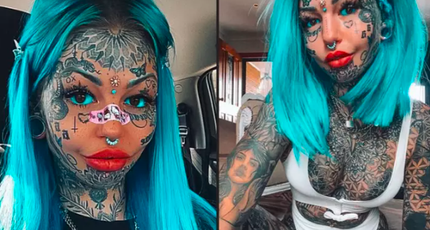 La joven influencer tatuada a lo Cande Tinelli compartió una foto de antes de su cambio radical | Espectaculos