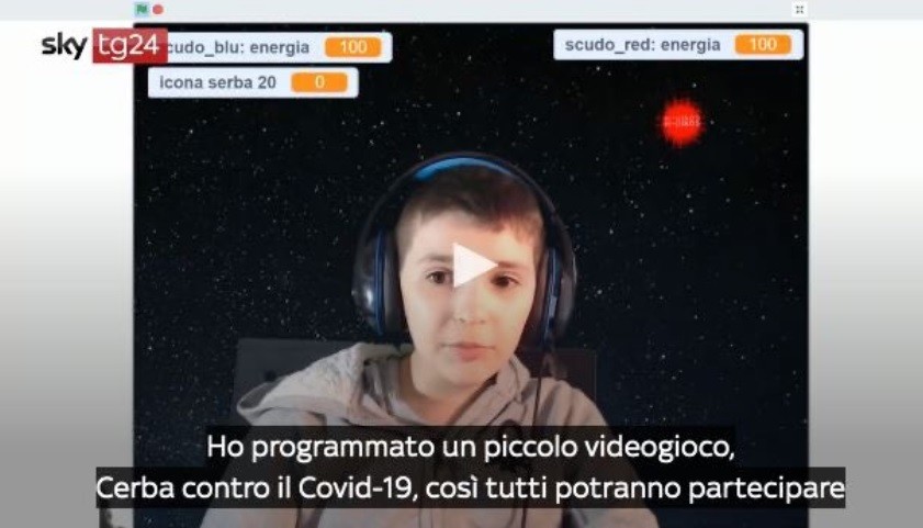 Aislado en cuarentena, este niño italiano de 9 años inventó un videojuego | Redes