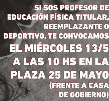 Los profesores de educación física se movilizan a Casa de Gobierno | Noticias