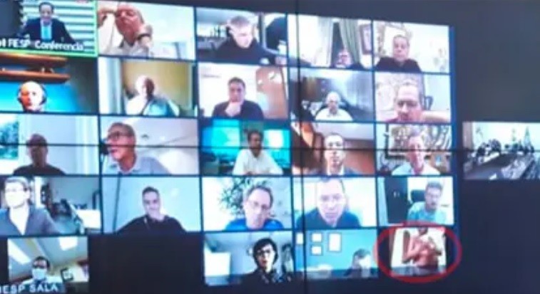 "Lo vimos desafortunadamente": apareció desnudo en una videoconferencia de Bolsonaro | Redes