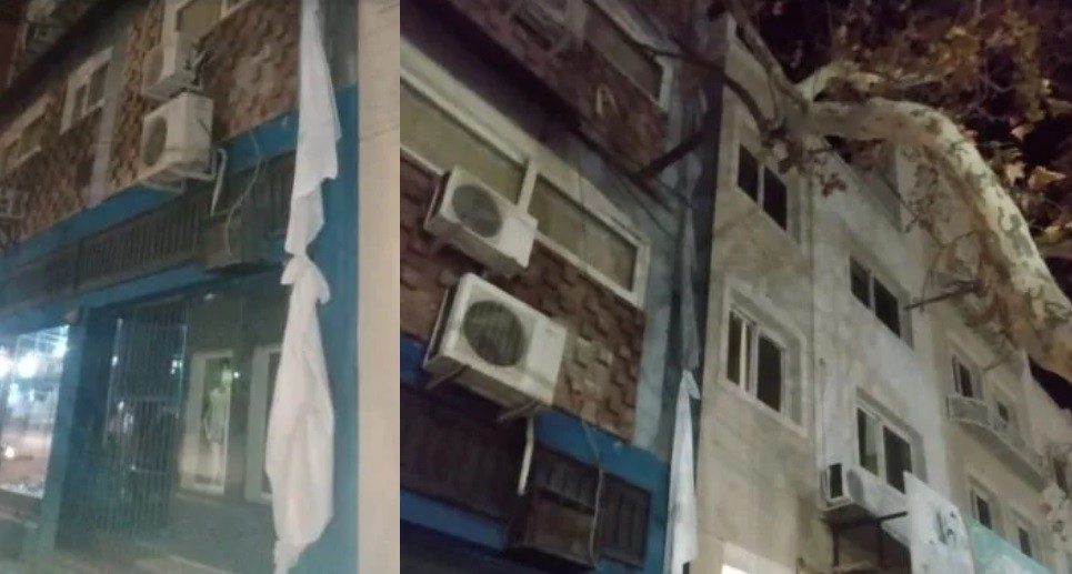 Cinematográfico escape del aislamiento: con sábanas, por la ventana | Nacionales