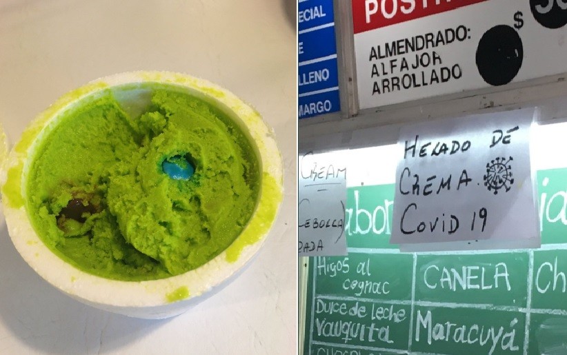 Así es la "Crema Covid", el sabor que ofrece una heladería de La Plata | Información General