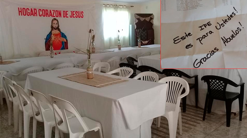 "Este IFE es para los abuelos": donaron $10.000 en mercadería a un geriátrico | Información General