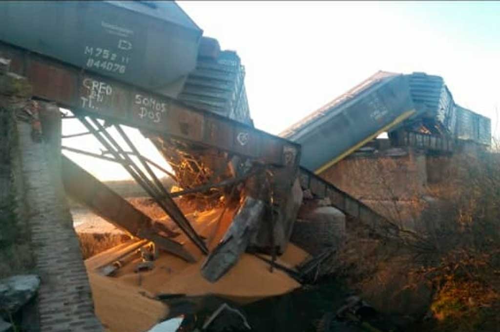 Mientras pasaba el tren, se derrumbó un puente en el sur provincial | Noticias