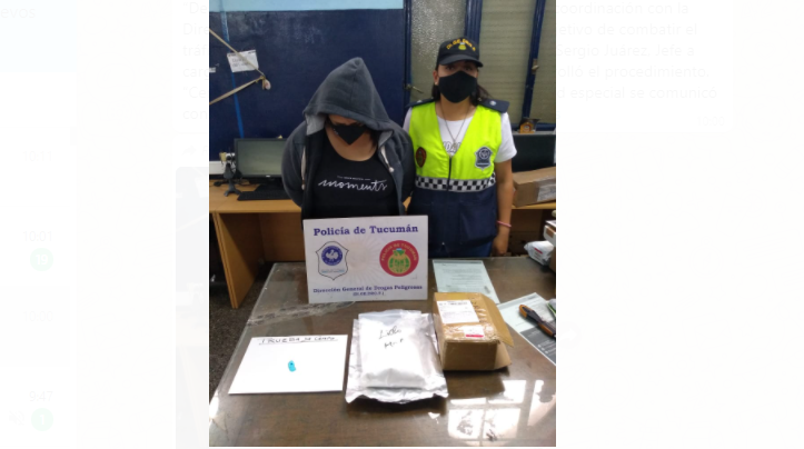 La detuvieron cuando retiraba del correo “polvo de almendras”, y detectaron que era cocaína | Información General