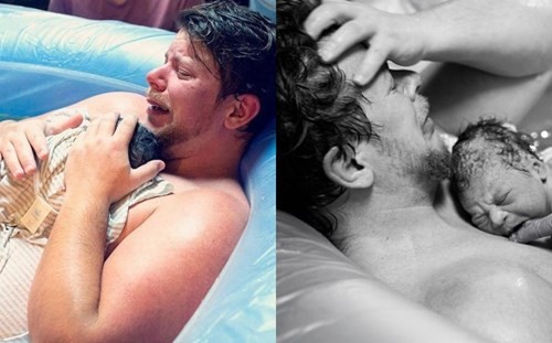 Un hombre trans dio a luz en una pileta: las fotos del parto | Redes