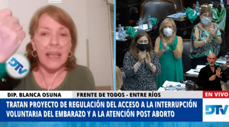 Osuna, que está internada con Covid, participó de la sesión desde el sanatorio | Legislativas