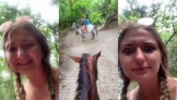 Video de TikTok viral: la turista borracha que andaba a caballo y se perdió en México | Redes