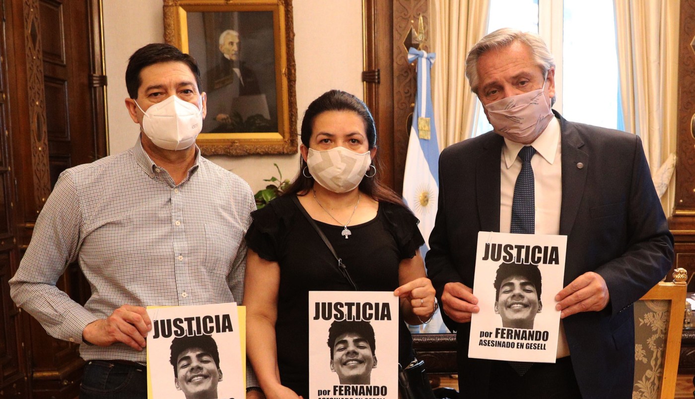 Alberto recibió a los padres de Fernando Báez Sosa | Nacionales