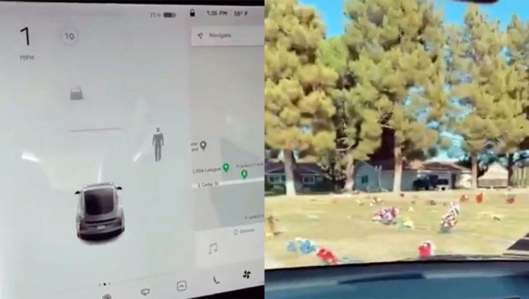 Misterio: Un Tesla se detuvo en un cementerio | Redes