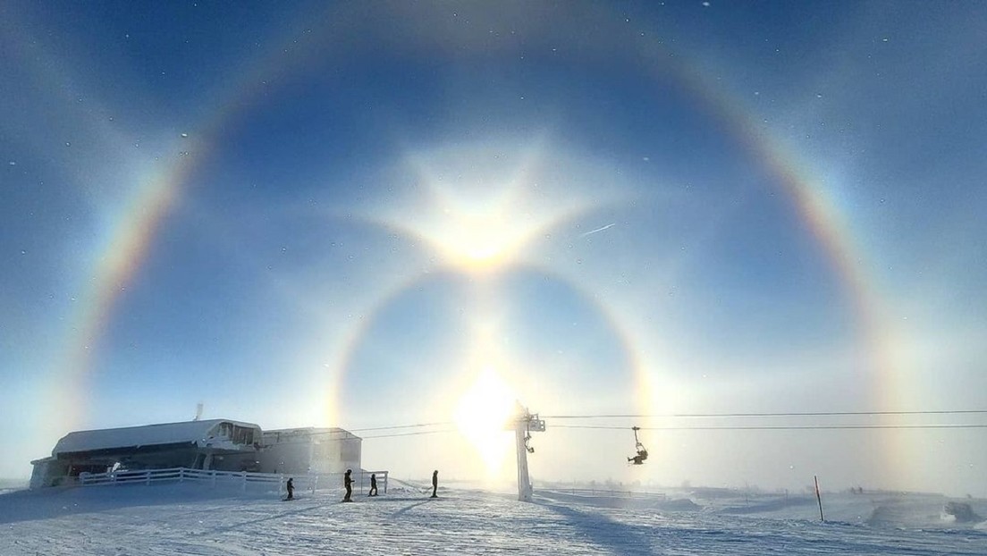 Esquiadores suecos se ven sorprendidos por un raro e impresionante halo solar | Redes