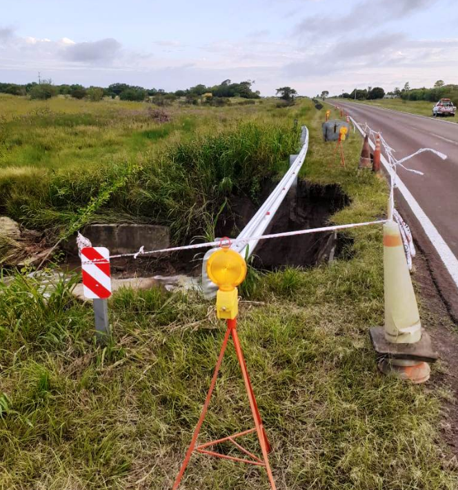 Se desmoronó una alcantarilla en la Ruta 11 a la altura del km 909 | Información General