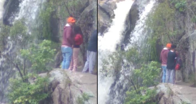 Multados: de vacaciones en familia, hicieron grafitis en una cascada de Tanti | Nacionales