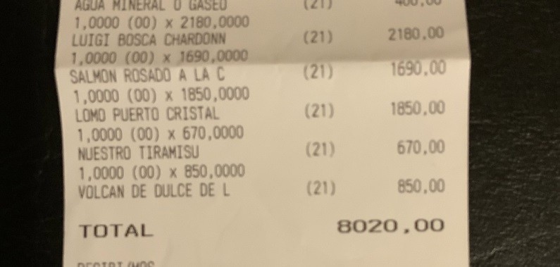 Escrache: cena para dos por $8000 y otro ticket que generó polémica | Noticias