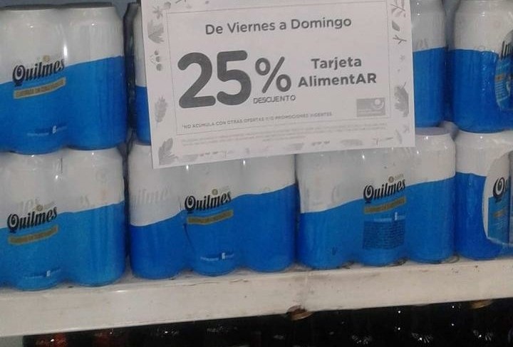 Un supermercado permite comprar cervezas con la Tarjeta Alimentar y le agregó un 25% de descuento | Nacionales