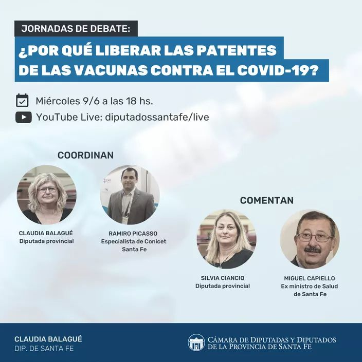 Jornada debate sobre la liberación de patentes de las vacunas en la Cámara de Diputados | Legislativas