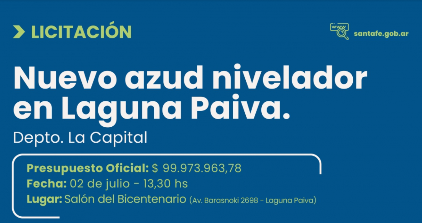 La provincia construirá un nuevo azud nivelador en Laguna Pai | Noticias