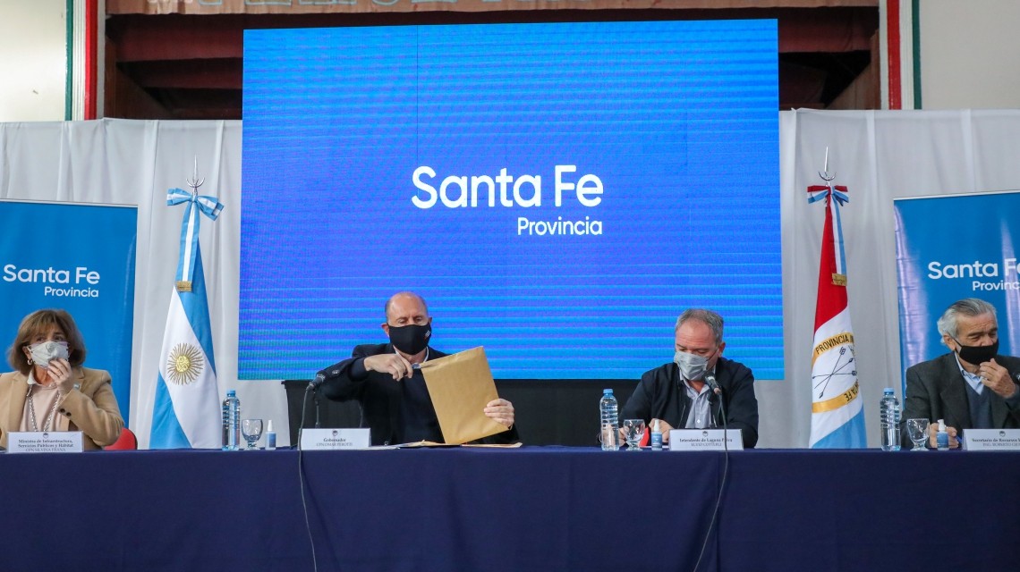 Perotti encabezó la licitación para construir un azud nivelador en Laguna Paiva | Noticias