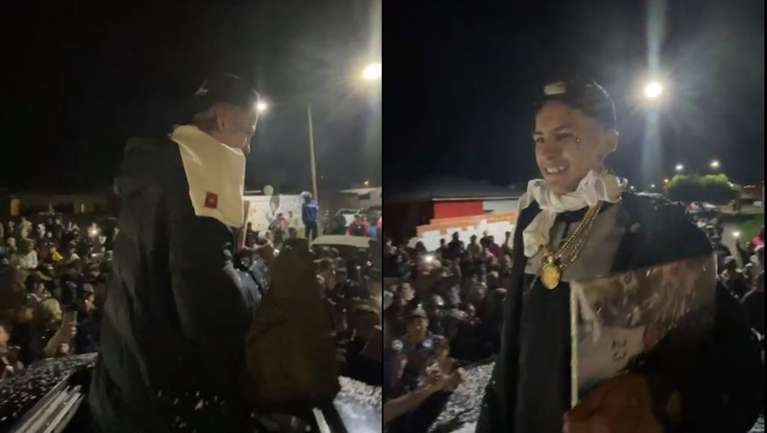 Video: L-Gante volvió a su barrio con una caravana de fans | Redes