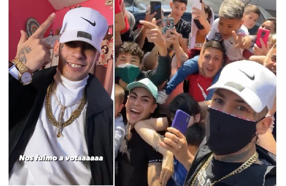 Video: una multitud acompañó a votar a L-Gante | Espectaculos