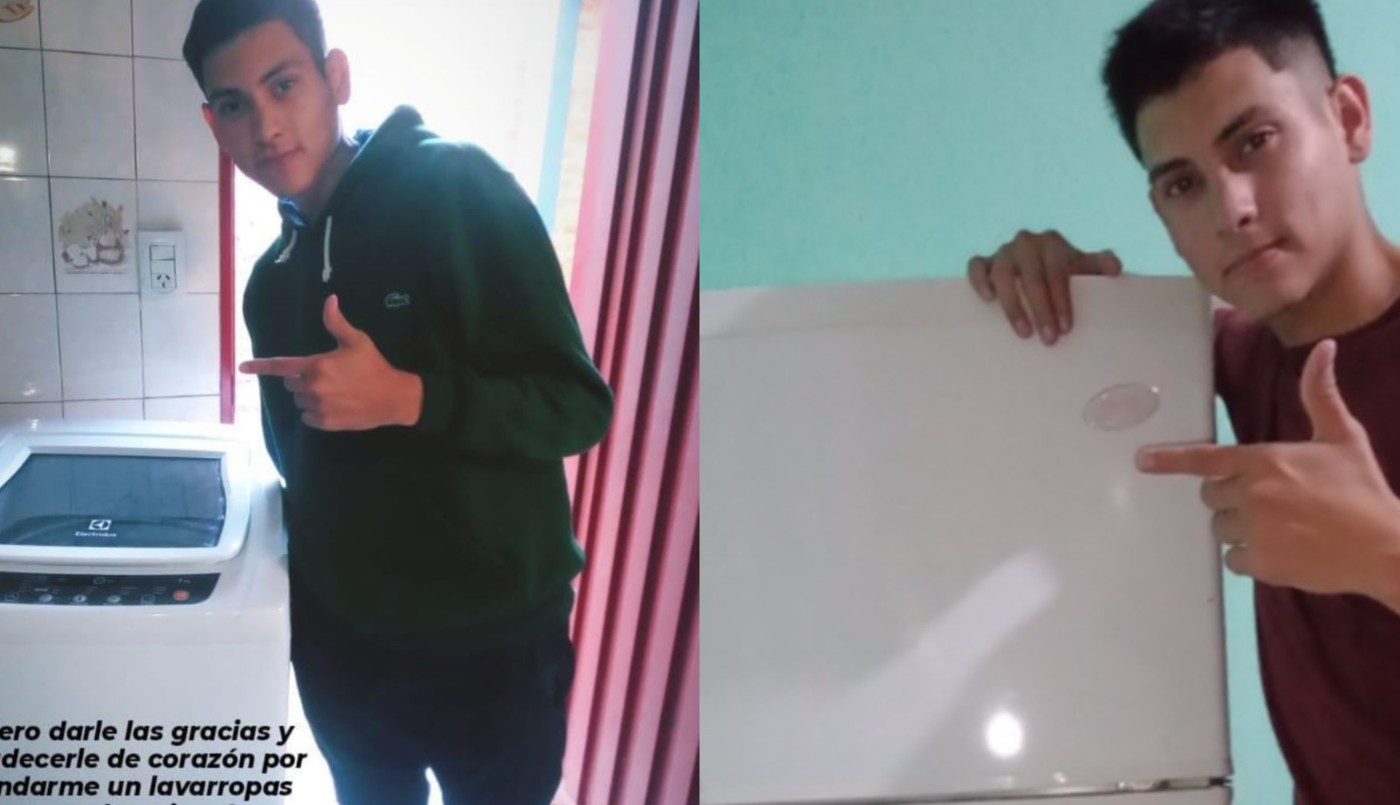 Se viralizó por la emoción de comprarse su primera heladera y ahora le regalaron un lavarropas | Información General