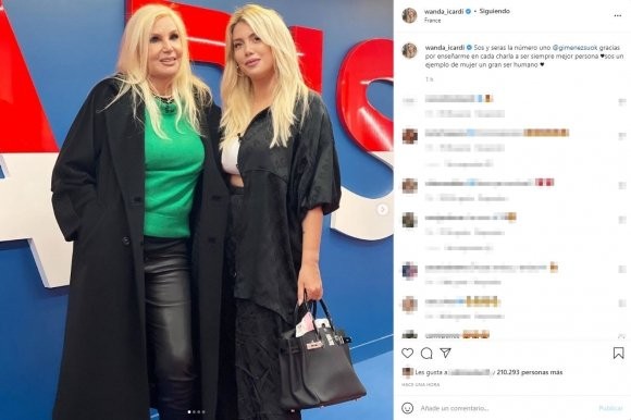 De Wanda a Susana: "Gracias por enseñarme en cada charla a ser siempre mejor persona" | Espectaculos