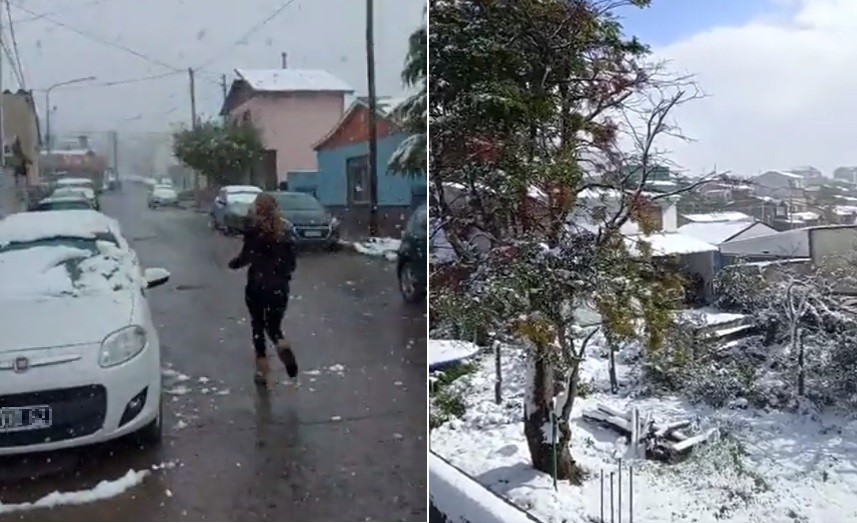 Video: a un mes del inicio del verano, nieva en Ushuaia | Nacionales