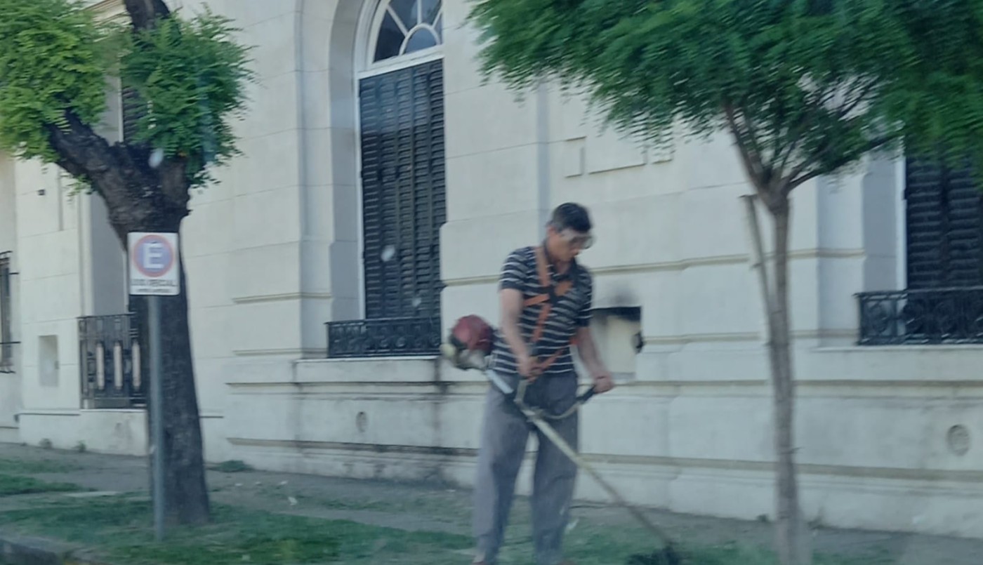 Como en su casa: el intendente de Saavedra-Pigüé salió a cortar el pasto del Municipio | Nacionales