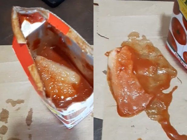 Compraron una caja de puré de tomate y en el interior encontraron una toallita femenina | Nacionales