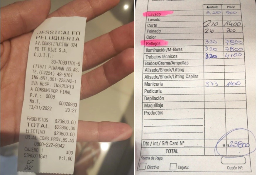 "Los precios están en la puerta": peluquería se defendió tras bronca de cliente que pagó casi $24.000 | Redes