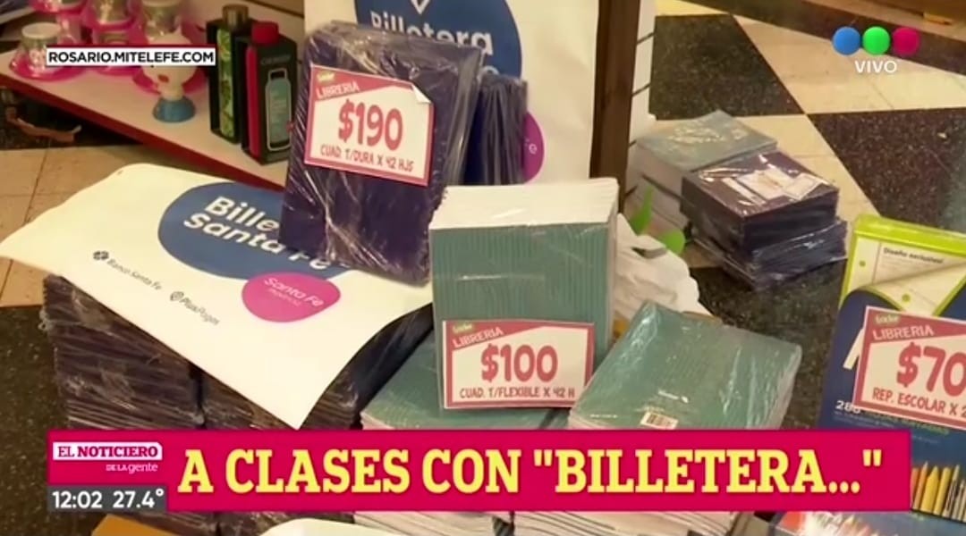 Billetera Santa Fe suma a sus beneficios los artículos escolares | Información General
