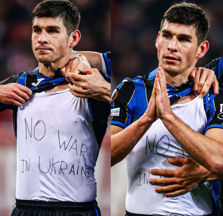 "Paren la guerra", el pedido de paz de un futbolista ucraniano en la Europa League | Deportes