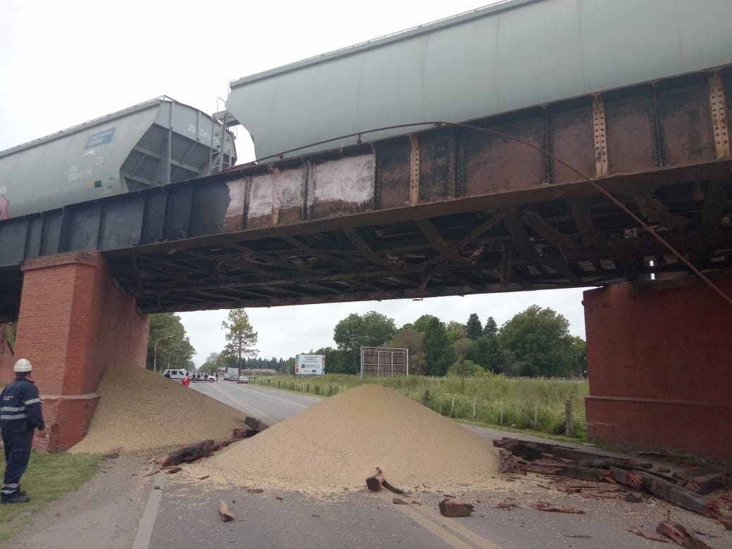 Rosario: se desplomó puente ferroviario y cayó un tren sobre Ruta 33 | Información General