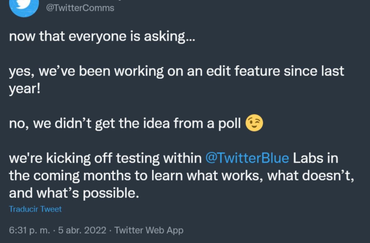 Twitter trabaja en una función para editar tweets | Redes