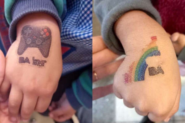 Denuncian que el Gobierno porteño puso tatuajes temporales publicitarios a alumnos de una escuela | Nacionales