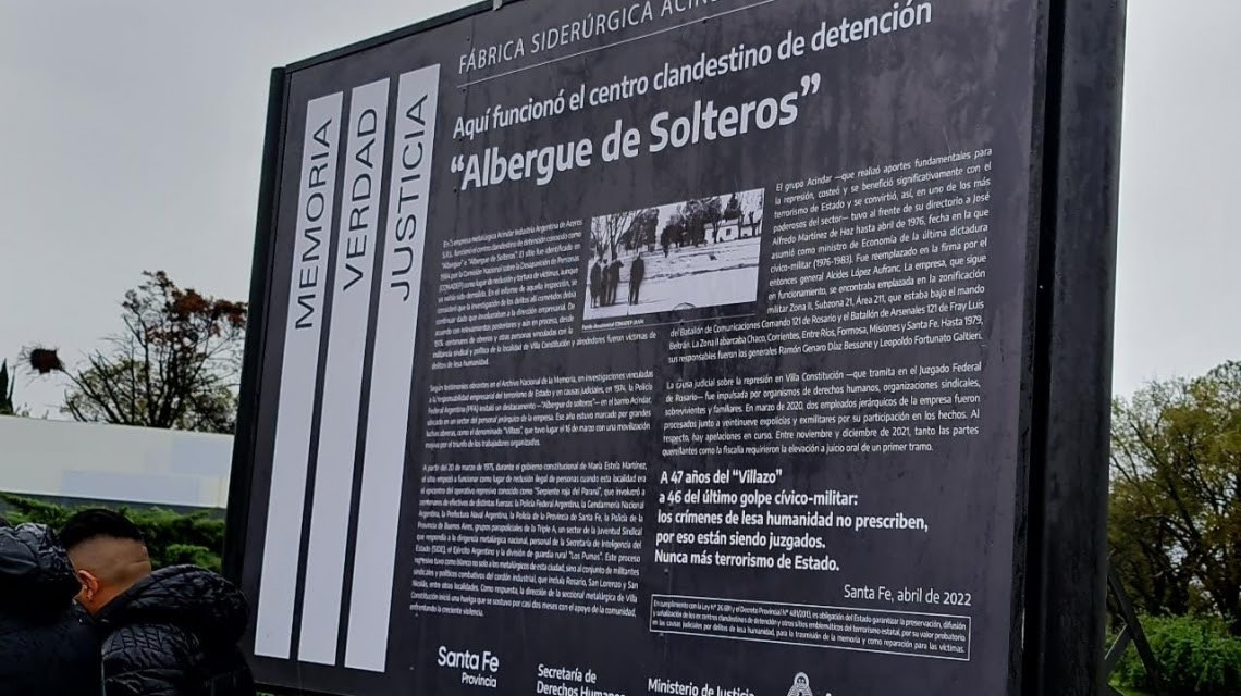 Señalizaron el Espacio de Memoria en la metalúrgica Acindar | Información General