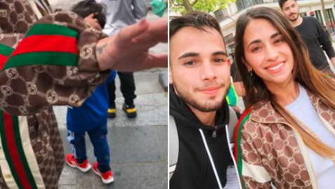 Un fan se cruzó con Antonela Roccuzzo en París, quiso filmar a los hijos de Messi y tuvo un final inesperado | Redes
