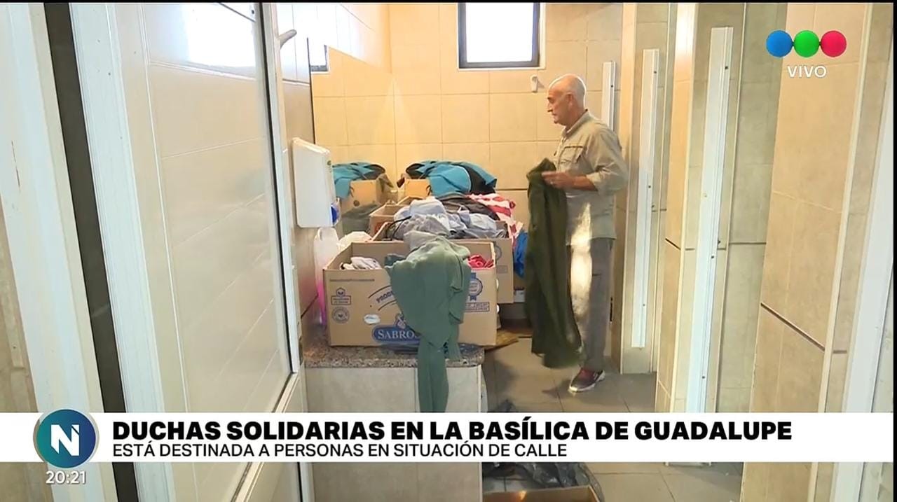 Se volvieron a habilitar las duchas solidarias en la Basílica de Guadalupe | Juntos y solidarios