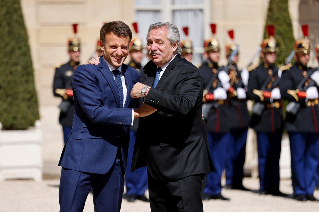 Emmanuel Macron recibió a Alberto Fernández | Nacionales