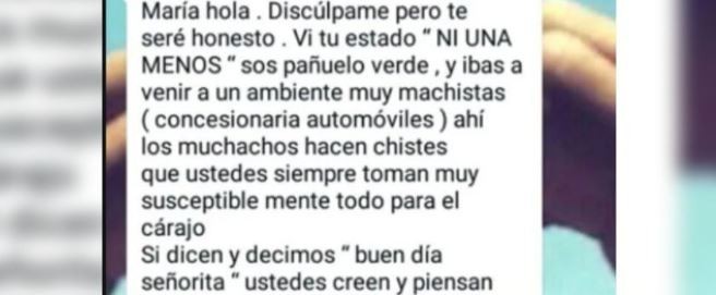 Habló la chica discriminada por feminista: “Lloré mucho porque estaba ilusionada con el hecho de haber conseguido trabajo” | Igualdad y Género