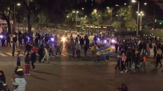 Incidentes en el Obelisco durante los festejos de Boca | Deportes